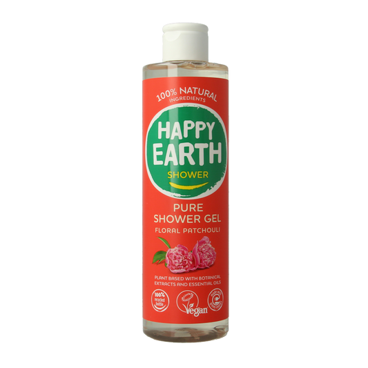 Happy Earth Pure showergel floral patchouli 300 Milliliter