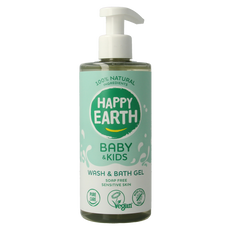 Happy Earth Was & badgel zeepvrij baby & kids 300.00 Milliliter