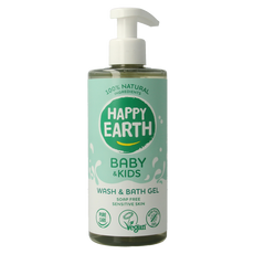 Happy Earth Was & badgel zeepvrij baby & kids 300 Milliliter
