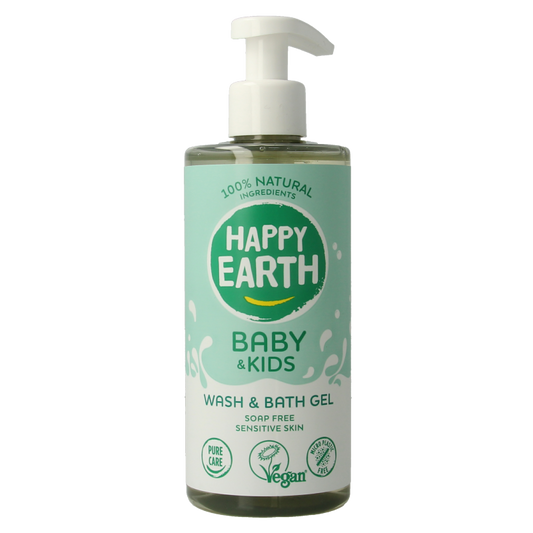 Happy Earth Was & badgel zeepvrij baby & kids 300 Milliliter