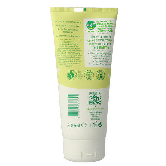 Happy Earth Bodylotion voor baby & kids 200 Milliliter
