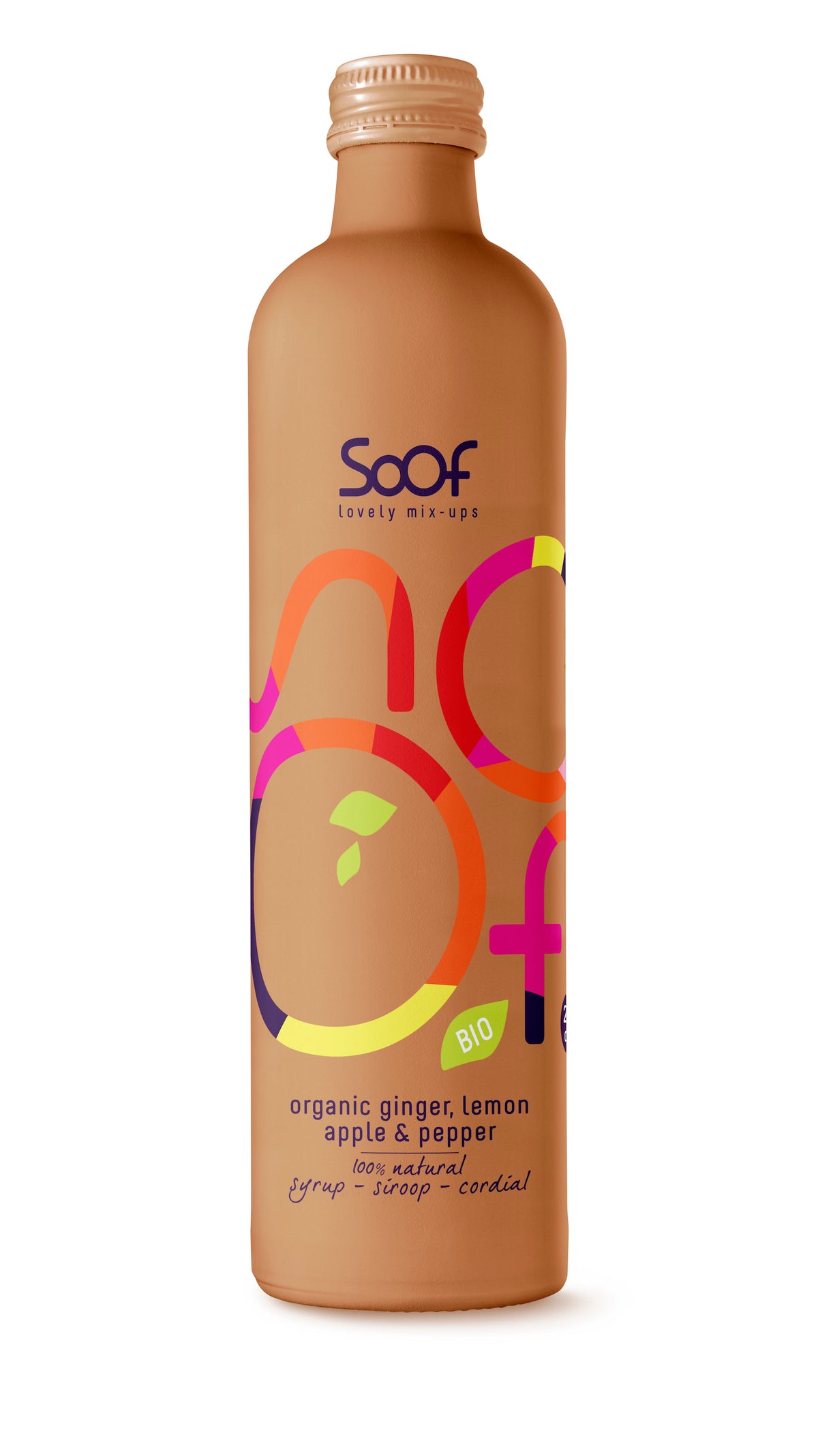 Soof Drinks Siroop biologische gember peper limoen appel 340.00 Milliliter