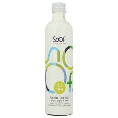 Soof Drinks Siroop zwarte thee limoen & munt 340.00 Milliliter