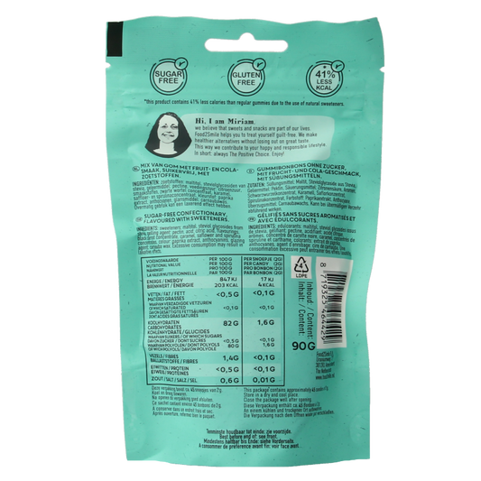 Food2Smile Gimme gummy mix suikervrij lactosevrij 90 Gram