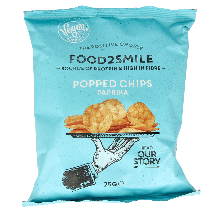 Food2Smile Popped chips paprika 25 Gram
