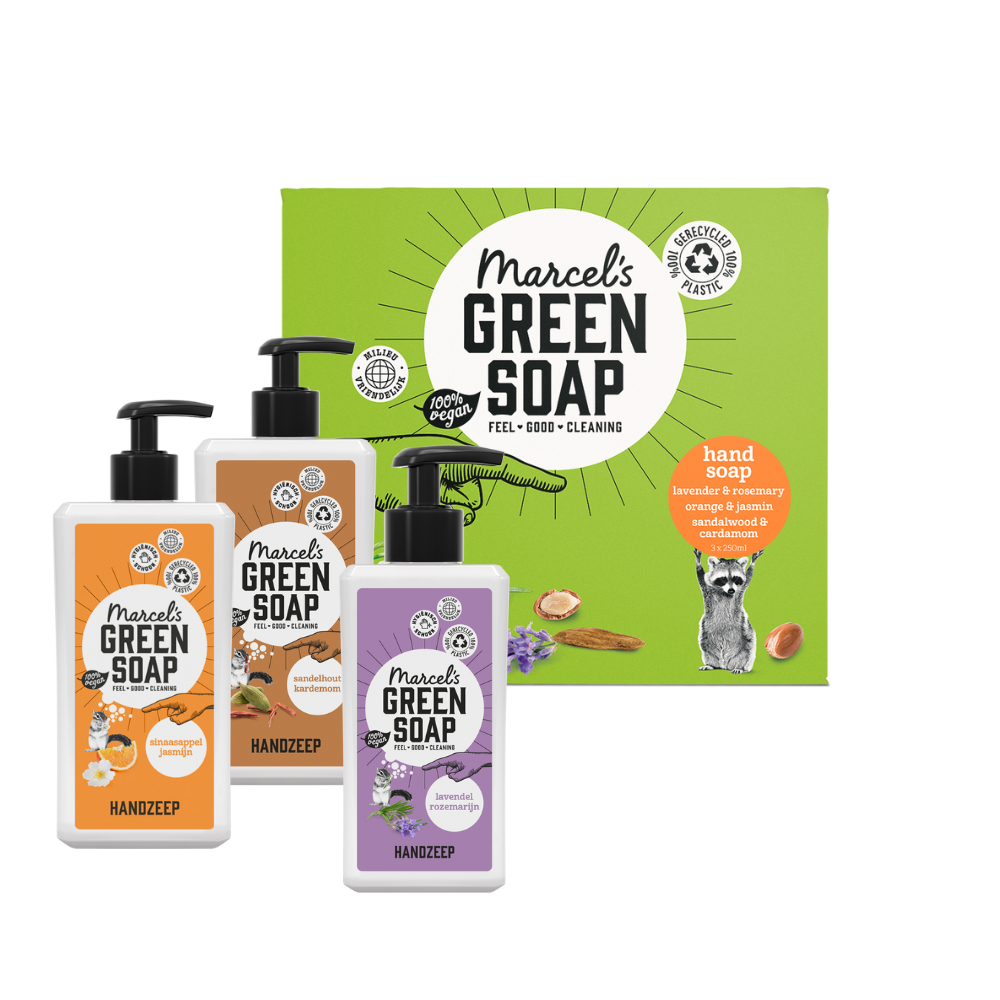 Marcel's Green Soap Giftbox handsoap mix 3 x 250ml 1 Set