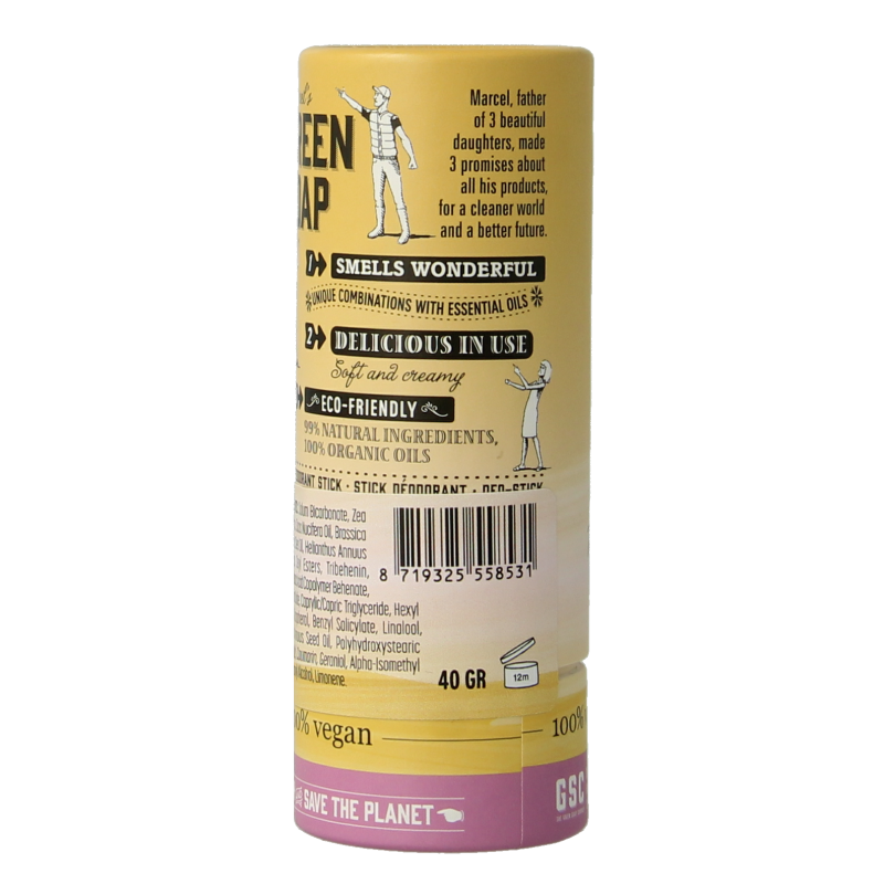 Marcel's Green Soap Deodorant stick vanilla & cherry blossom 40 Gram