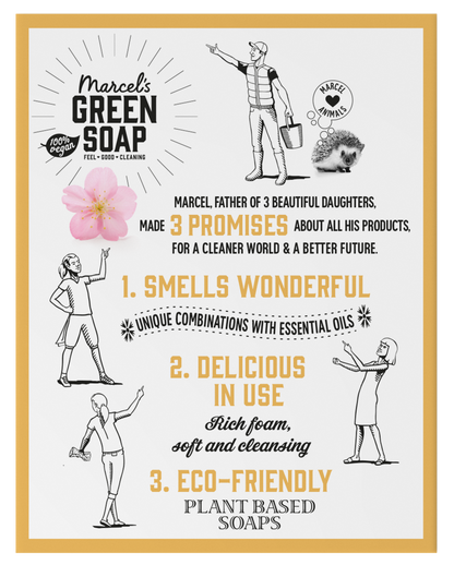 Marcel's Green Soap Shampoo bar vanille & kersenbloesem 90.00 Gram