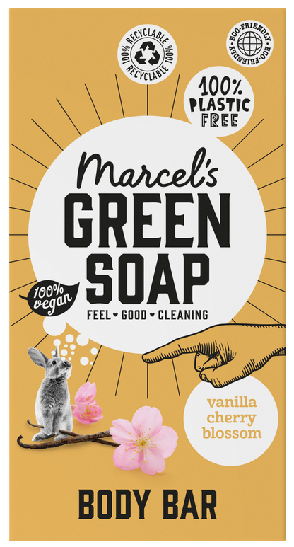 Marcel's Green Soap Shower bar vanilla & cherry 150.00 Gram