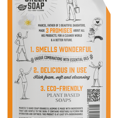 Marcel's Green Soap Handzeep sinaasappel & jasmijn navul 500.00 Milliliter