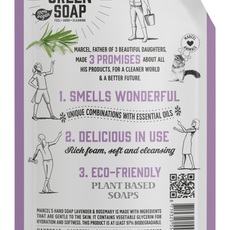 Marcel's Green Soap Handzeep lavendel & rozemarijn navul 500.00 Milliliter