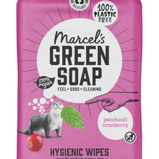 Marcel's Green Soap Cleansing wipes patchouli & cranberry 60 Stuks