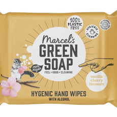 Marcel's Green Soap Hand wipes vanilla & cherry blossom bio 15.00 Stuks