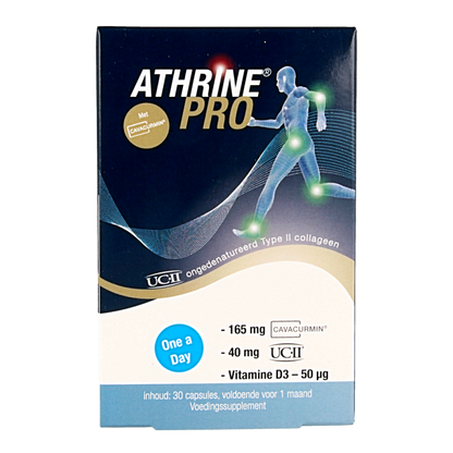 Athrine PRO - UC-II Cavacurmin en Vitamine D3  30 Capsules