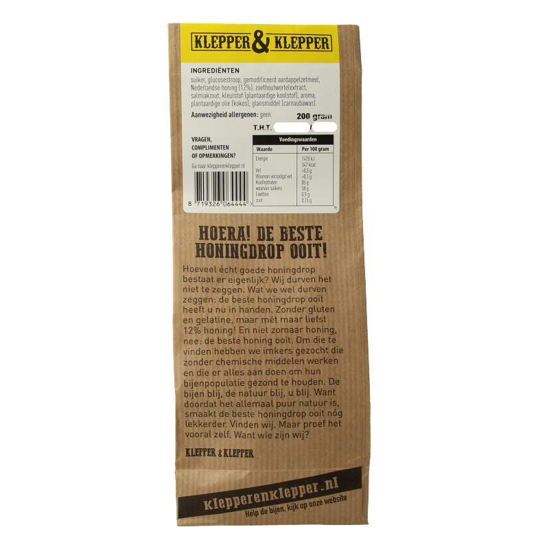 Klepper&Klepper De beste drop ooit honing 200 Gram