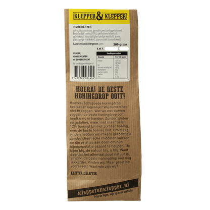 Klepper&Klepper De beste drop ooit honing 200.00 Gram