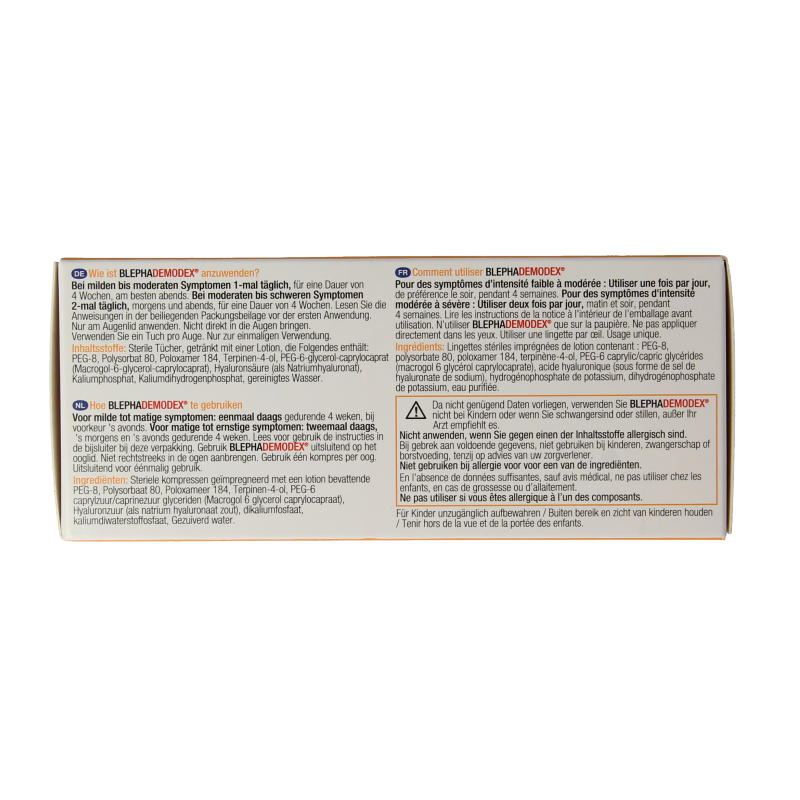 Diversen Blephademodex reiniging tissues 30 Stuks