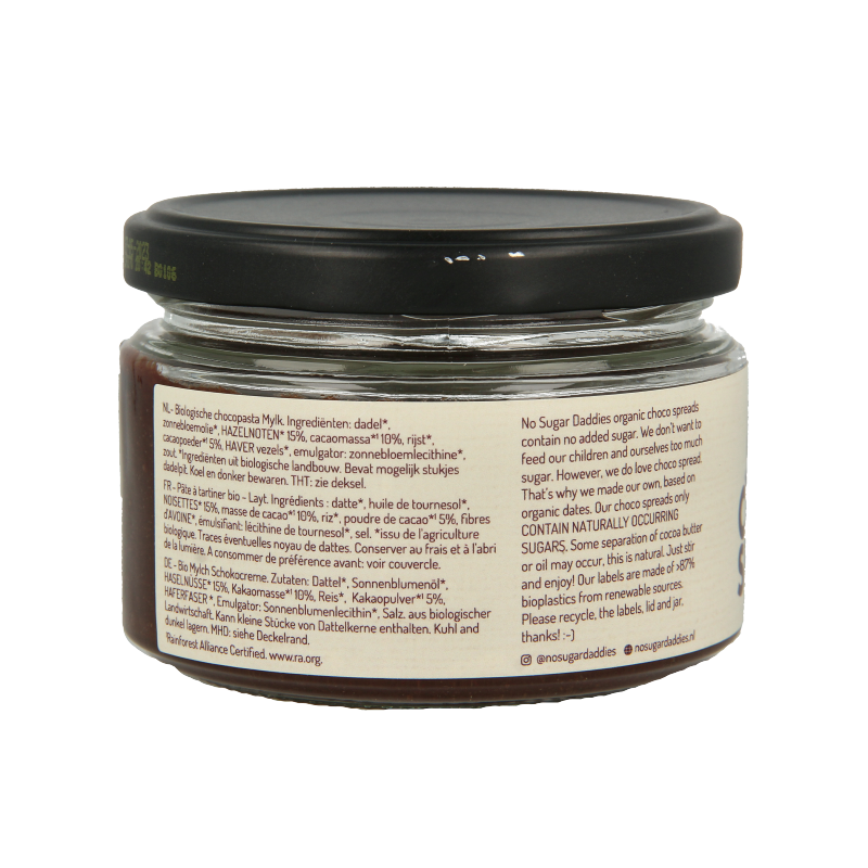 No Sugar Daddies Chocopasta mylk bio 200 Gram