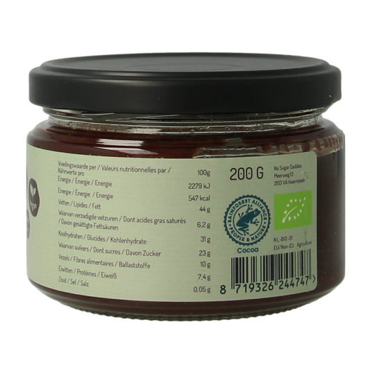 No Sugar Daddies Chocopasta hazelnoot bio 200.00 Gram