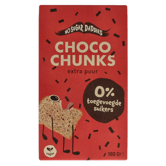 No Sugar Daddies Choco chunks extra puur bio 180 Gram
