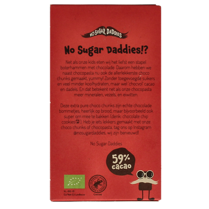 No Sugar Daddies Choco chunks extra puur bio 180.00 Gram