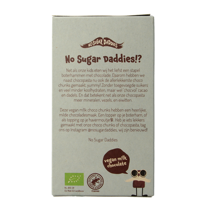 No Sugar Daddies Choco chunks melk bio 180.00 Gram