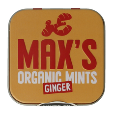 Max mints Ginger blikje vierkant bio 35.00 Gram