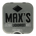Max mints Liquorice blikje vierkant bio 35 Gram