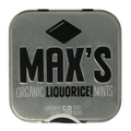 Max mints Liquorice blikje vierkant bio 35.00 Gram
