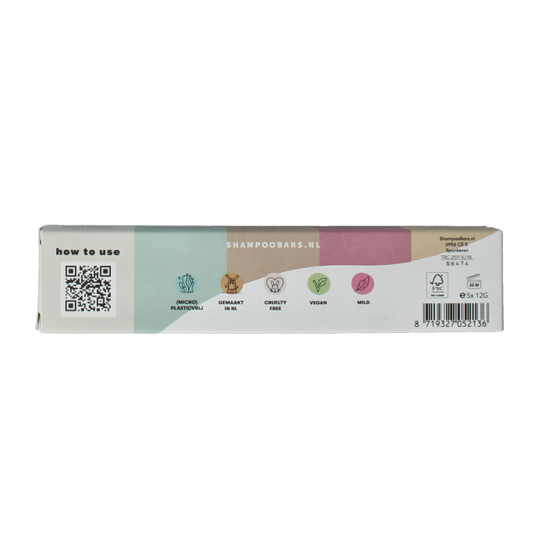 Shampoobars Body bars proefpakket 5X12 gram 50 Gram