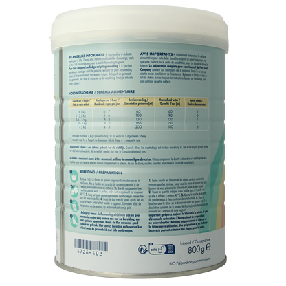 Pure Goat Zuigelingenvoeding volledig 1 bio 800.00 Gram