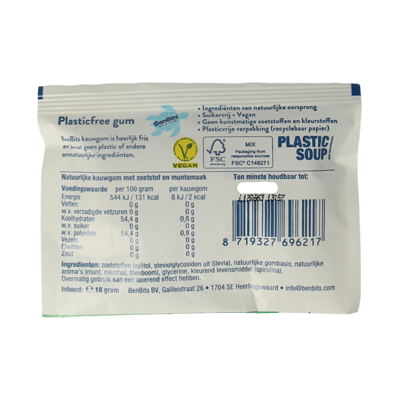 BenBits Spearmint single zakje 16 Gram