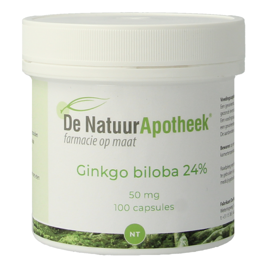 Natuurapotheek Ginkgo biloba 24% 50mg 100 Capsules