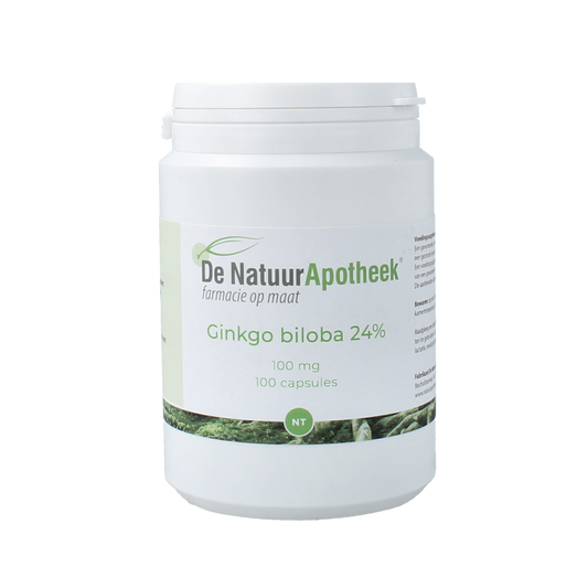 Natuurapotheek Ginkgo biloba 24% 100mg 100.00 Capsules
