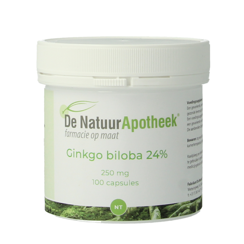 Natuurapotheek Ginkgo biloba 24% 250mg 100 Capsules