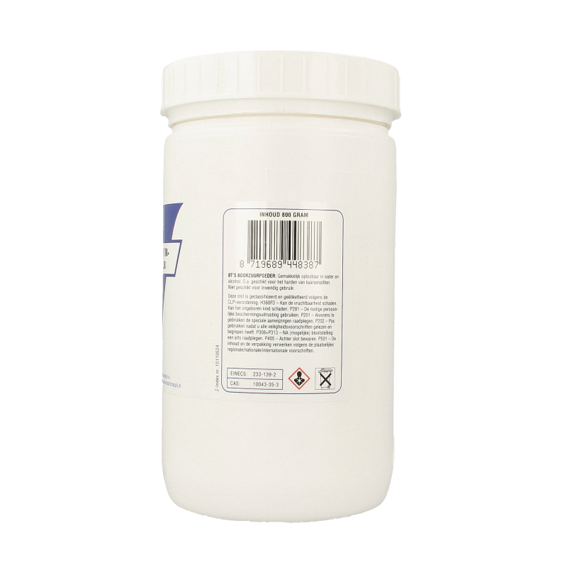 BT'S Boorzuurpoeder 800 Gram