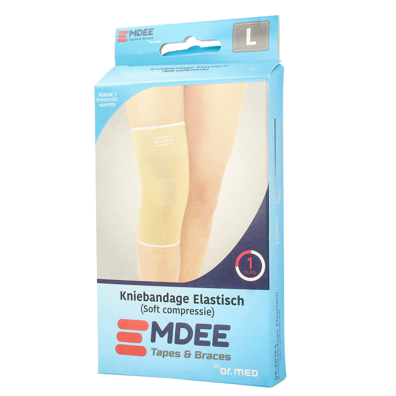 Emdee Elastic support knie maat L huidskleur 1 Stuks
