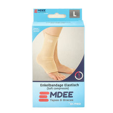 Emdee Elastic support enkel maat L huidskleur 1 Stuks