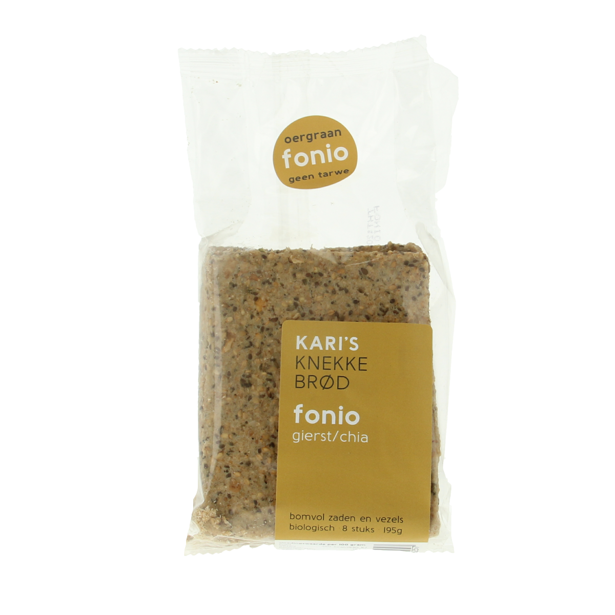 Kari's Crackers  Knekkebrod fonio gierst/chia bio 185.00 Gram