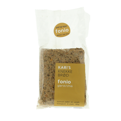 Kari's Crackers  Knekkebrod fonio gierst/chia bio 185.00 Gram
