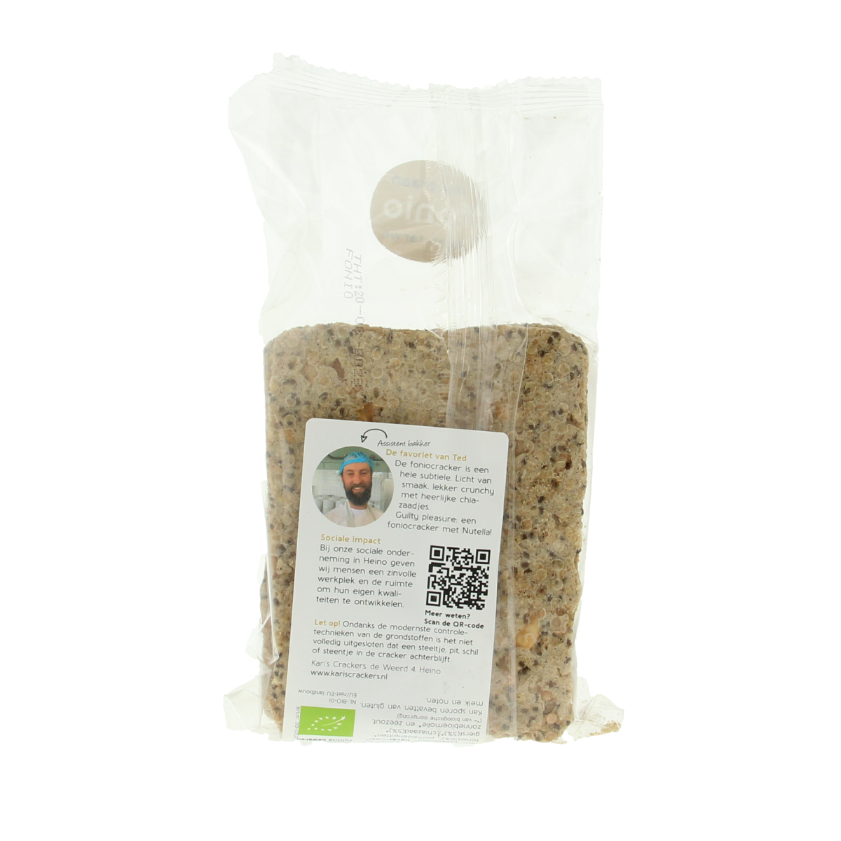 Kari's Crackers  Knekkebrod fonio gierst/chia bio 185.00 Gram