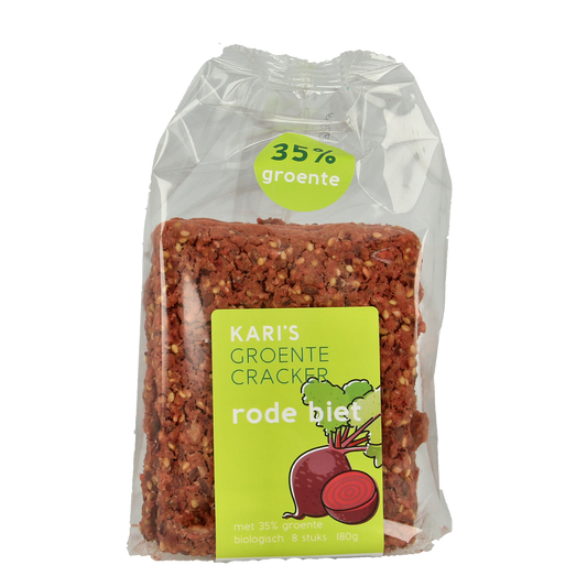 Kari's Crackers  Groentecracker rode biet bio 180.00 Gram