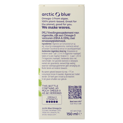 Arctic Blue Algenolie DHA en EPA 150.00 Milliliter