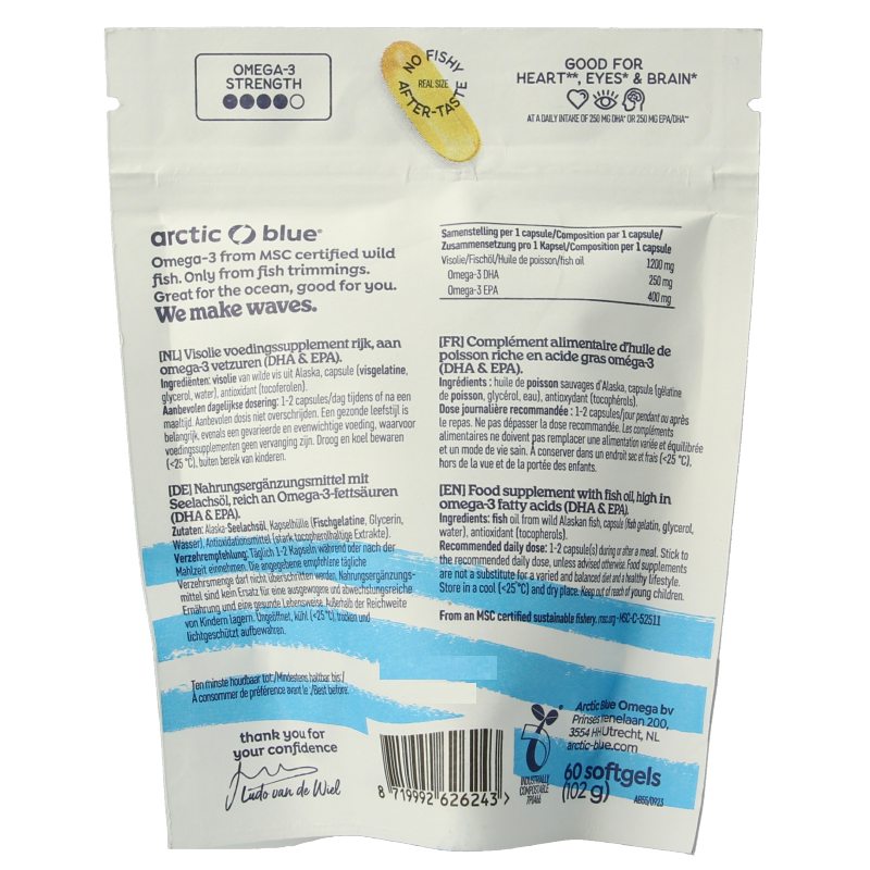 Arctic Blue Pure Alaska MSC visolie 60 Softgels