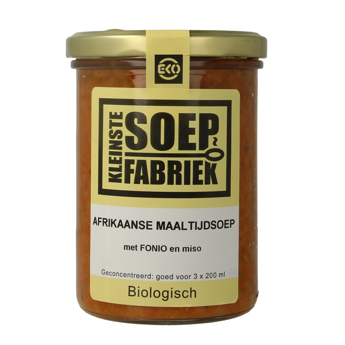 Kleinstesoepfabriek Afrikaanse maaltijdsoep met fonio en miso bio 400.00 Milliliter