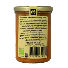 Kleinstesoepfabriek Zoete aardappelsoep met lokale bonen en kombu bio 400.00 Milliliter