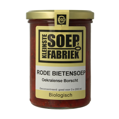 Kleinstesoepfabriek Rode bietensoep bio 400 Milliliter