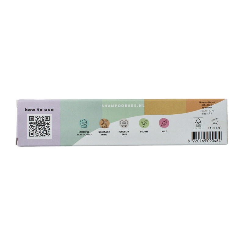 Shampoobars Shampoo bars proefpakket 5 x 12 gram 50 Gram