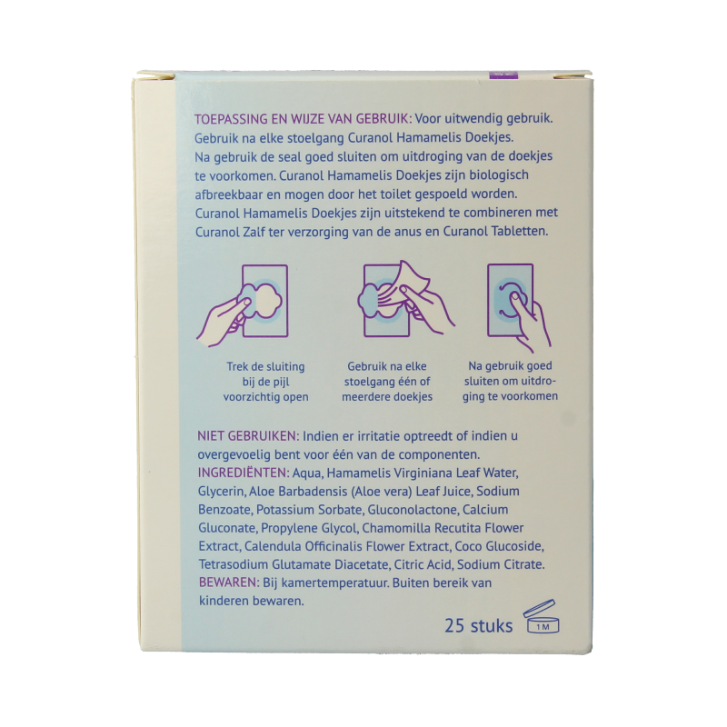 Curanol Hamamelis doekjes 25 Stuks