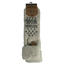 Apollo Slofsok anti slip unisex grijs/beige maat 43-46 1.00 Paar
